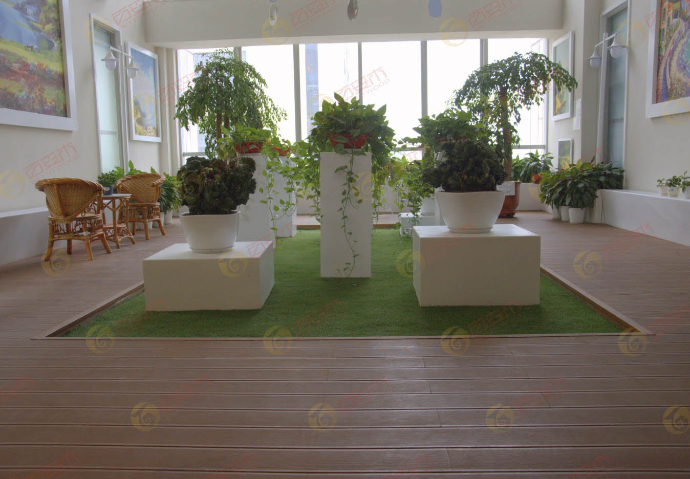 塑木材料打造郑州楼顶花园装