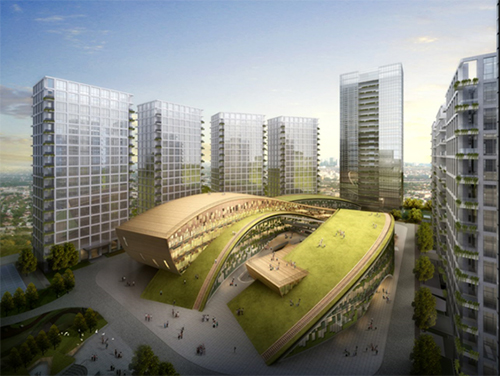 深圳侨城坊楼顶塑木地板