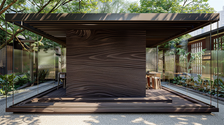 塑木凉亭：庭院中的宁静之美