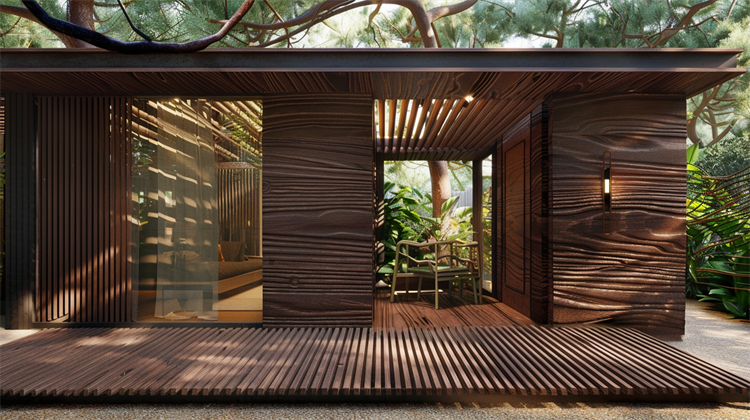 塑木凉亭：自然中的心灵驿站