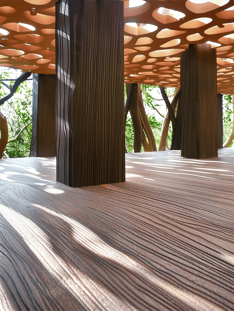 塑木廊架：花园中的梦幻伴侣